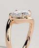 Jackie - Pear 4 East West Claw Solitaire with Bypass Band  Engagement Ring - 18k Rose Gold