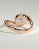 Jackie - Pear 4 East West Claw Solitaire with Bypass Band  Engagement Ring - 18k Rose Gold