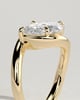 Jaclyn - Pear 4 Claw Solitaire with Bypass Band and East West Setting Engagement Ring - 18k Yellow Gold