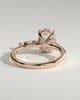 Jamie - Oval Solitaire with Opposing Marquise Accents - 18k Rose Gold