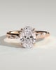 Jamie - Oval Solitaire with Opposing Marquise Accents - 18k Rose Gold