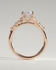 Jamie - Oval Solitaire with Opposing Marquise Accents - 18k Rose Gold