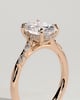 Jamie - Oval Solitaire with Opposing Marquise Accents - 18k Rose Gold