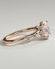 Jamie - Oval Solitaire with Opposing Marquise Accents - 18k Rose Gold