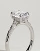 Jamie - Oval Solitaire with Opposing Marquise Accents - 18k White Gold