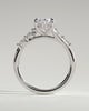 Jamie - Oval Solitaire with Opposing Marquise Accents - 18k White Gold