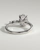 Jamie - Oval Solitaire with Opposing Marquise Accents - 18k White Gold