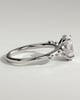 Jamie - Oval Solitaire with Opposing Marquise Accents - 18k White Gold