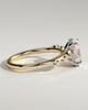 Jamie - Oval Solitaire with Opposing Marquise Accents - 18k Yellow Gold / 18k White Gold