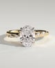 Jamie - Oval Solitaire with Opposing Marquise Accents - 18k Yellow Gold / 18k White Gold