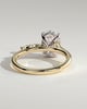 Jamie - Oval Solitaire with Opposing Marquise Accents - 18k Yellow Gold / 18k White Gold
