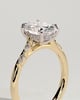 Jamie - Oval Solitaire with Opposing Marquise Accents - 18k Yellow Gold / 18k White Gold