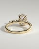 Jamie - Oval Solitaire with Opposing Marquise Accents - 18k Yellow Gold