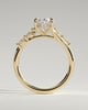Jamie - Oval Solitaire with Opposing Marquise Accents - 18k Yellow Gold