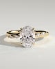 Jamie - Oval Solitaire with Opposing Marquise Accents - 18k Yellow Gold