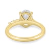 Jamie - Oval Solitaire with Opposing Marquise Accents - 18k Yellow Gold