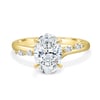 Jamie - Oval Solitaire with Opposing Marquise Accents - 18k Yellow Gold