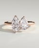 Jana - Double Setting Pear and Marquise Solitaires - 18k Rose Gold
