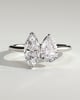 Jana - Double Setting Pear and Marquise Solitaires - 18k White Gold