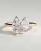 Jana - Double Setting Pear and Marquise Solitaires - 18k Yellow Gold