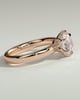 Jayden - 6 Claw Round Solitaire with Cigar Band - 18k Rose Gold