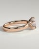 Jayden - 6 Claw Round Solitaire with Cigar Band - 18k Rose Gold