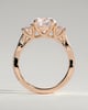 Jaylene - Round Trilogy with Twisted Band - 18k Rose Gold