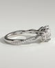 Jaylene - Round Trilogy with Twisted Band - 18k White Gold