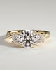 Jaylene - Round Trilogy with Twisted Band - 18k Yellow Gold