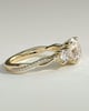 Jaylene - Round Trilogy with Twisted Band - 18k Yellow Gold
