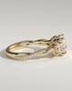 Jaylene - Round Trilogy with Twisted Band - 18k Yellow Gold