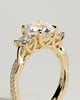 Jaylene - Round Trilogy with Twisted Band - 18k Yellow Gold