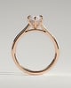 Jenna - Marquise Claw Solitaire with Hidden Halo and Cathedral High Setting Engagement Ring - 18k Rose Gold