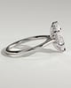 Jenna - Marquise Claw Solitaire with Hidden Halo and Cathedral High Setting Engagement Ring - 18k White Gold