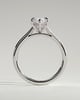 Jenna - Marquise Claw Solitaire with Hidden Halo and Cathedral High Setting Engagement Ring - 18k White Gold