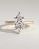 Jenna - Marquise Claw Solitaire with Hidden Halo and Cathedral High Setting Engagement Ring - 18k Yellow Gold