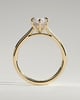 Jenna - Marquise Claw Solitaire with Hidden Halo and Cathedral High Setting Engagement Ring - 18k Yellow Gold
