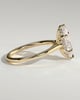 Jenna - Marquise Claw Solitaire with Hidden Halo and Cathedral High Setting Engagement Ring - 18k Yellow Gold