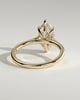Jenna - Marquise Claw Solitaire with Hidden Halo and Cathedral High Setting Engagement Ring - 18k Yellow Gold