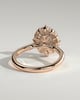 Jessica  Vintage-Style Round Halo with Pav - 18k Rose Gold