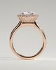 Jessica  Vintage-Style Round Halo with Pav - 18k Rose Gold