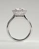 Jessica  Vintage-Style Round Halo with Pav - 18k White Gold