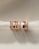 Joanna - Classic Two Third Pave Band Wedding Ring - 18k Rose Gold