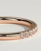 Joanna - Classic Two Third Pave Band Wedding Ring - 18k Rose Gold