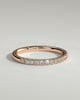 Joanna - Classic Two Third Pave Band Wedding Ring - 18k Rose Gold