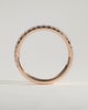 Joanna - Classic Two Third Pave Band Wedding Ring - 18k Rose Gold