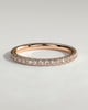 Joanna - Classic Two Third Pave Band Wedding Ring - 18k Rose Gold
