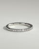 Joanna - Classic Two Third Pave Band Wedding Ring - 18k White Gold