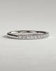 Joanna - Classic Two Third Pave Band Wedding Ring - 18k White Gold
