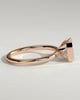Jodie - Emerald Half Bezel Solitaire - 18k Rose Gold